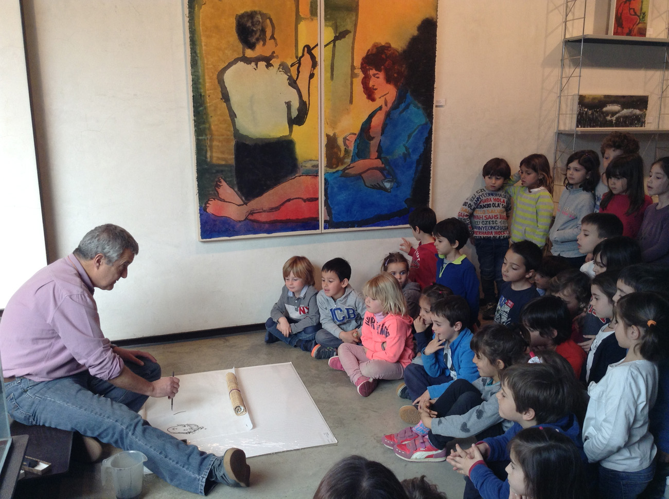 Visita de los alumnos de la escuela Avenç a La GaLeRia